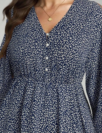 Rochie medie SHEIN CURVE, albastru