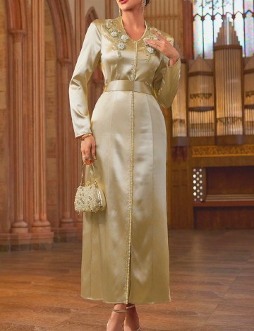 Rochie lunga SHEIN, crem