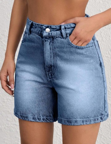 Pantaloni scurti SHEIN, albastru