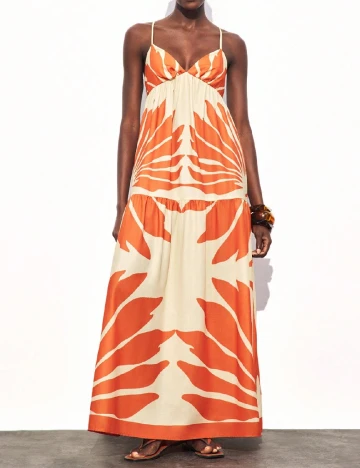 Rochie lunga SHEIN, galben/portocaliu