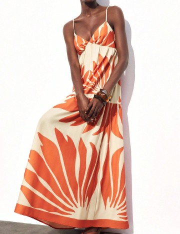 Rochie lunga SHEIN, galben/portocaliu