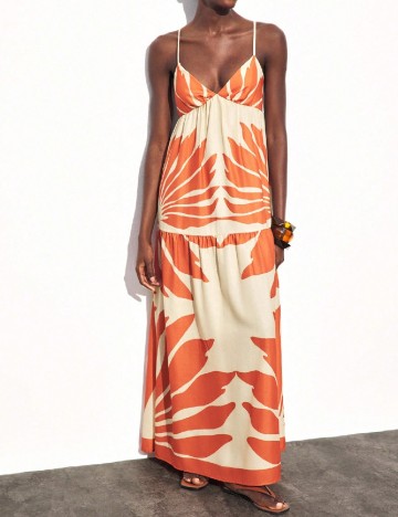 Rochie lunga SHEIN, galben/portocaliu