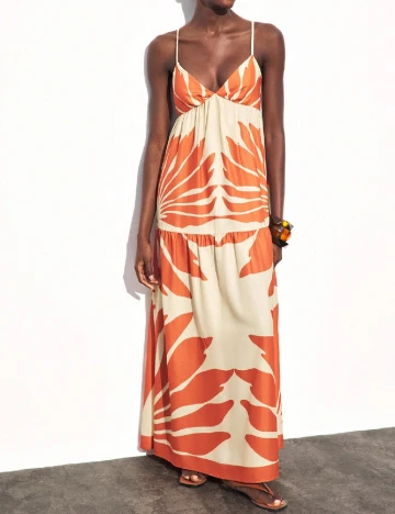 Rochie lunga SHEIN, galben/portocaliu