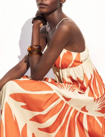 Rochie lunga SHEIN, galben/portocaliu