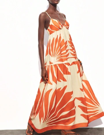 Rochie lunga SHEIN, galben/portocaliu