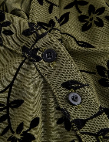 Camasa SHEIN, verde inchis