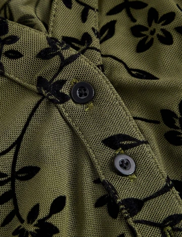 Camasa SHEIN, verde inchis