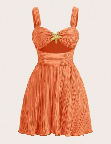 Rochie scurta SHEIN, portocaliu