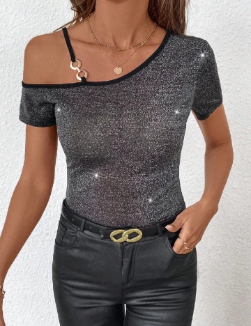 Bluza SHEIN, gri/negru