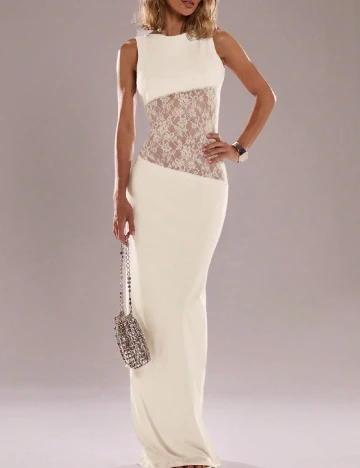 Rochie lunga SHEIN, crem