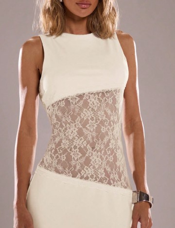 Rochie lunga SHEIN, crem