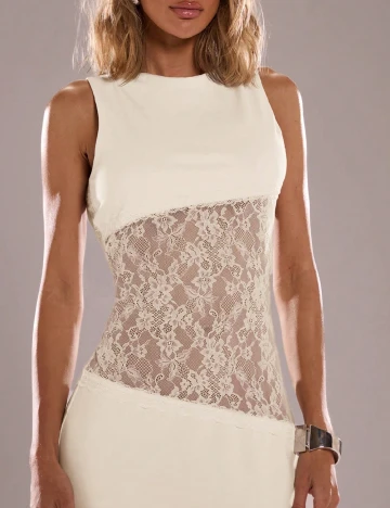 Rochie lunga SHEIN, crem