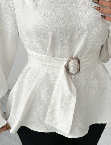 Bluza SHEIN CURVE, ecru