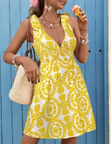 Rochie scurta SHEIN, galben