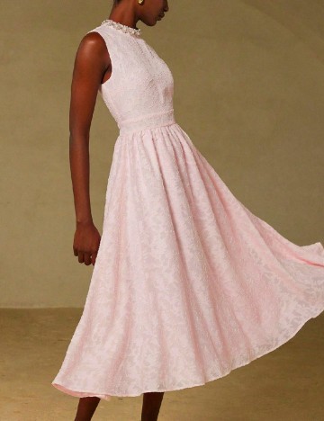 Rochie medie Aveloria, roz