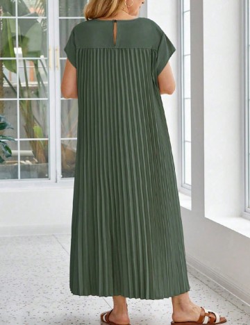 Rochie lunga SHEIN CURVE, verde inchis