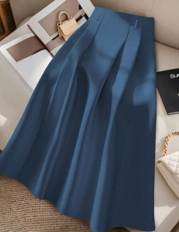 Fusta SHEIN CURVE, albastru