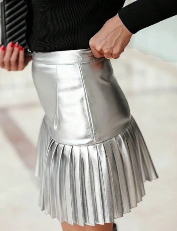 Fusta SHEIN, argintiu