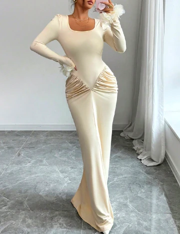 Rochie lunga SHEIN, crem