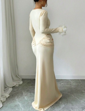 Rochie lunga SHEIN, crem