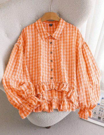 
						Camasa SHEIN CURVE, portocaliu