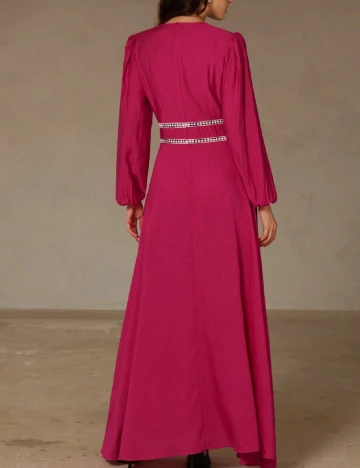 Rochie lunga Aveloria, roz