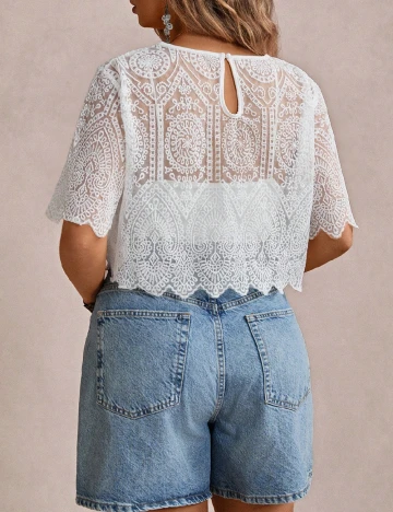 Top SHEIN CURVE, alb