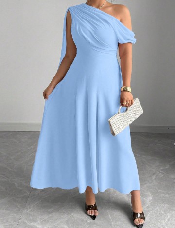 Rochie medie SHEIN CURVE, albastru