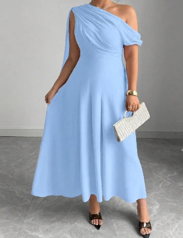 Rochie medie SHEIN CURVE, albastru