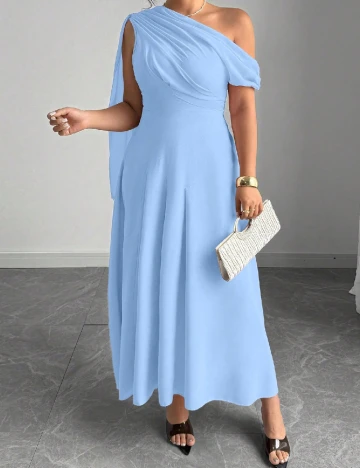 Rochie medie SHEIN CURVE, albastru