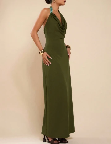 Rochie lunga Cosmina, verde