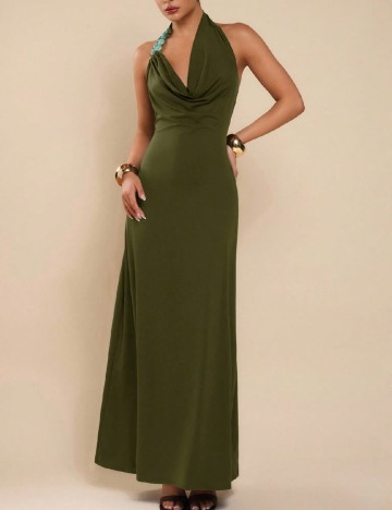 Rochie lunga Cosmina, verde
