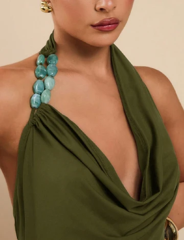 Rochie lunga Cosmina, verde