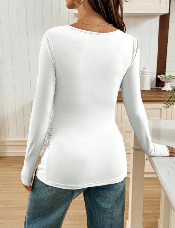 Bluza SHEIN Maternity, alb