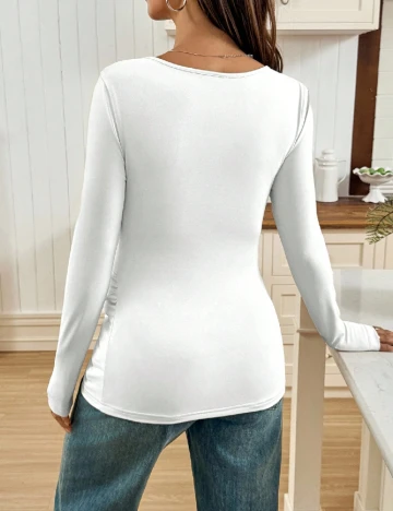 Bluza SHEIN Maternity, alb