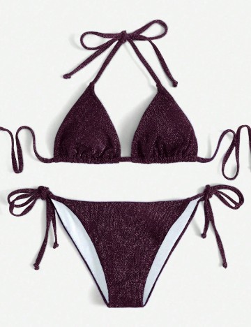 
						Costum de baie SHEIN, mov