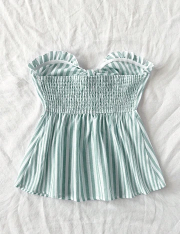 Top SHEIN, verde/alb