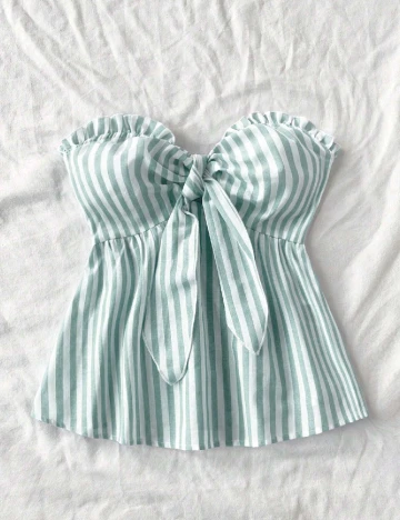 Top SHEIN, verde/alb