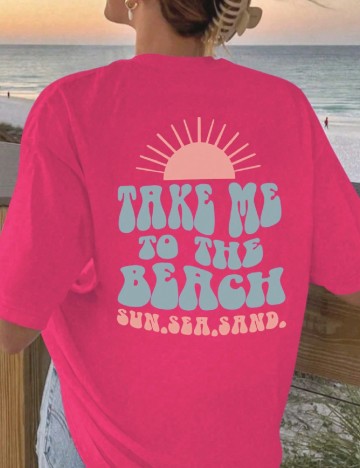 Tricou Oversize SHEIN CURVE, roz