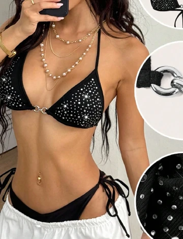 Sutien de baie SHEIN, negru