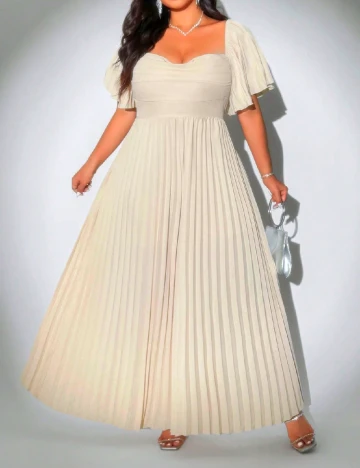 Salopeta SHEIN CURVE, crem