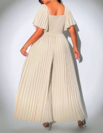 Salopeta SHEIN CURVE, crem