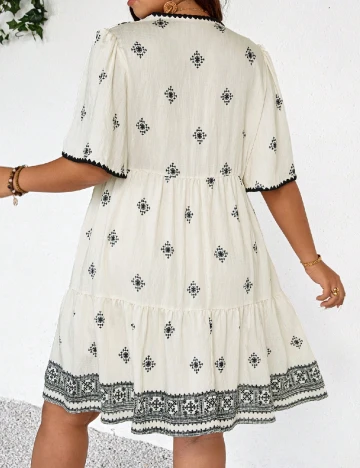 Rochie scurta SHEIN CURVE, ecru