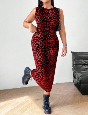 Rochie lunga SHEIN CURVE, rosu