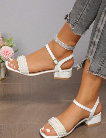 Sandale SHEIN, alb
