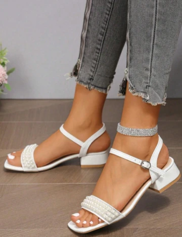 Sandale SHEIN, alb