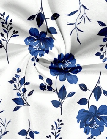 Bluza SHEIN CURVE, alb/albastru