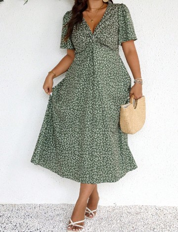 
						Rochie medie SHEIN CURVE, verde