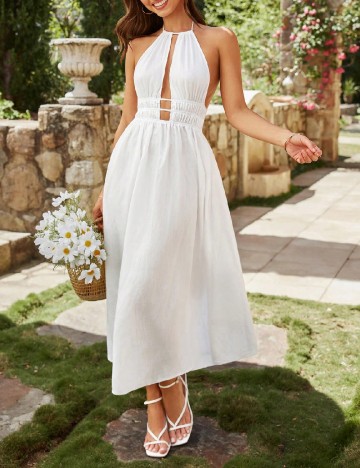 
						Rochie medie SHEIN, alb