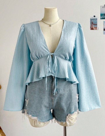 
						Bluza SHEIN CURVE, bleu